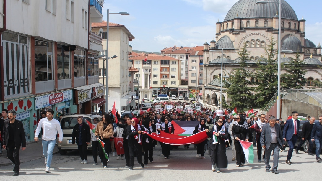 AKDAĞMADENİ SOYKIRIMA İSYAN FİLİSTİN'E DESTEK İÇİN YÜRÜDÜ!